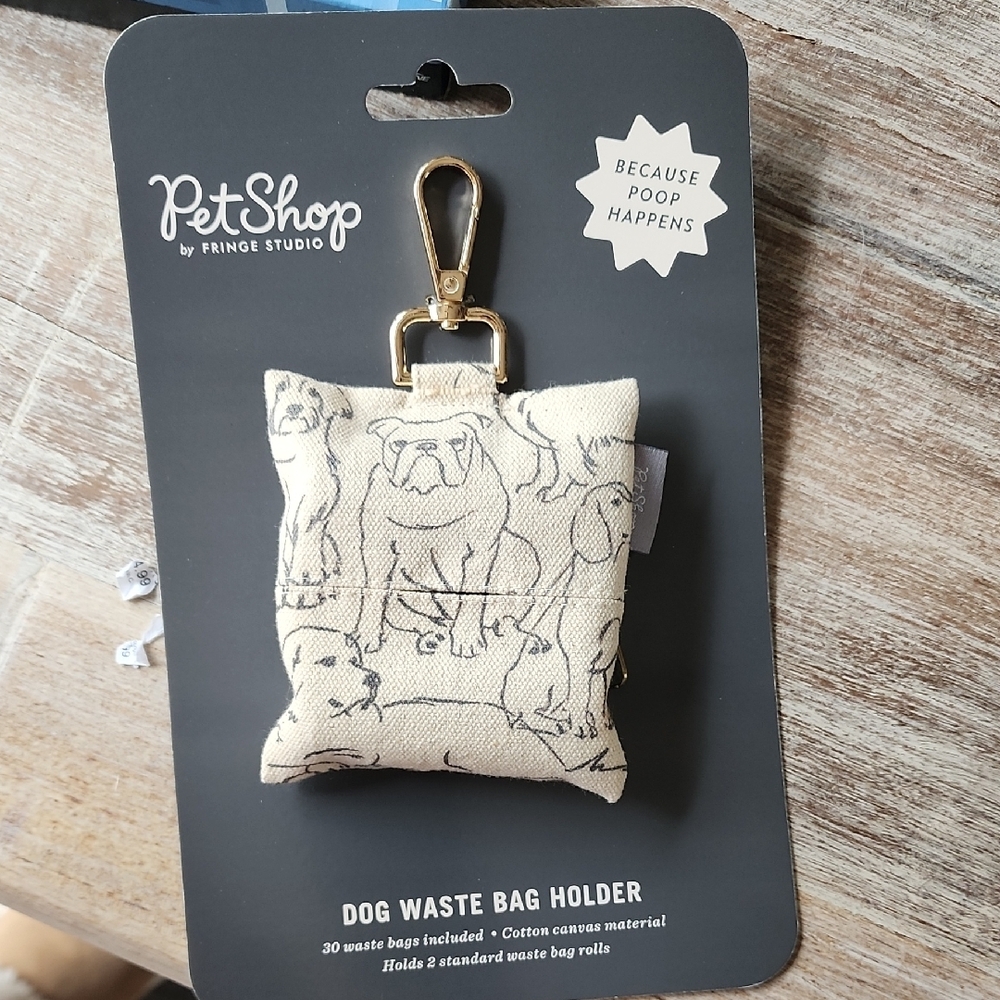 Fringe Studio Cream Dog Waste Bag Holder